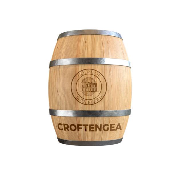 House of Boulevard Croftengea whisky cask representing Highland single malt matured in recharred hogshead with heavily peated character and bold profile